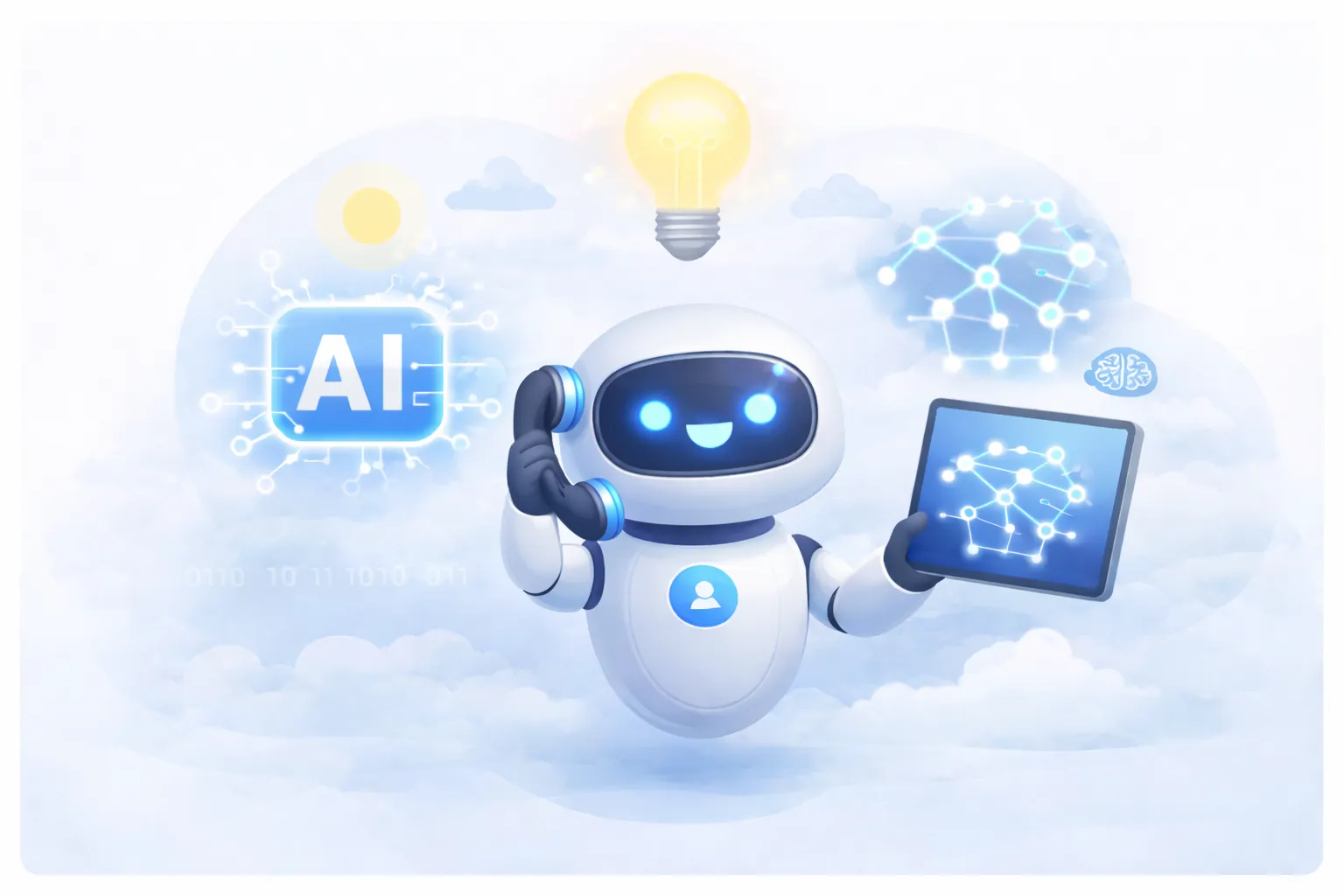 Illustration VoiceBot – KI-Telefonie